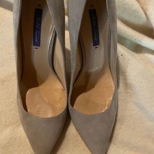Grey Suede Ralph Lauren Purple Label Pumps